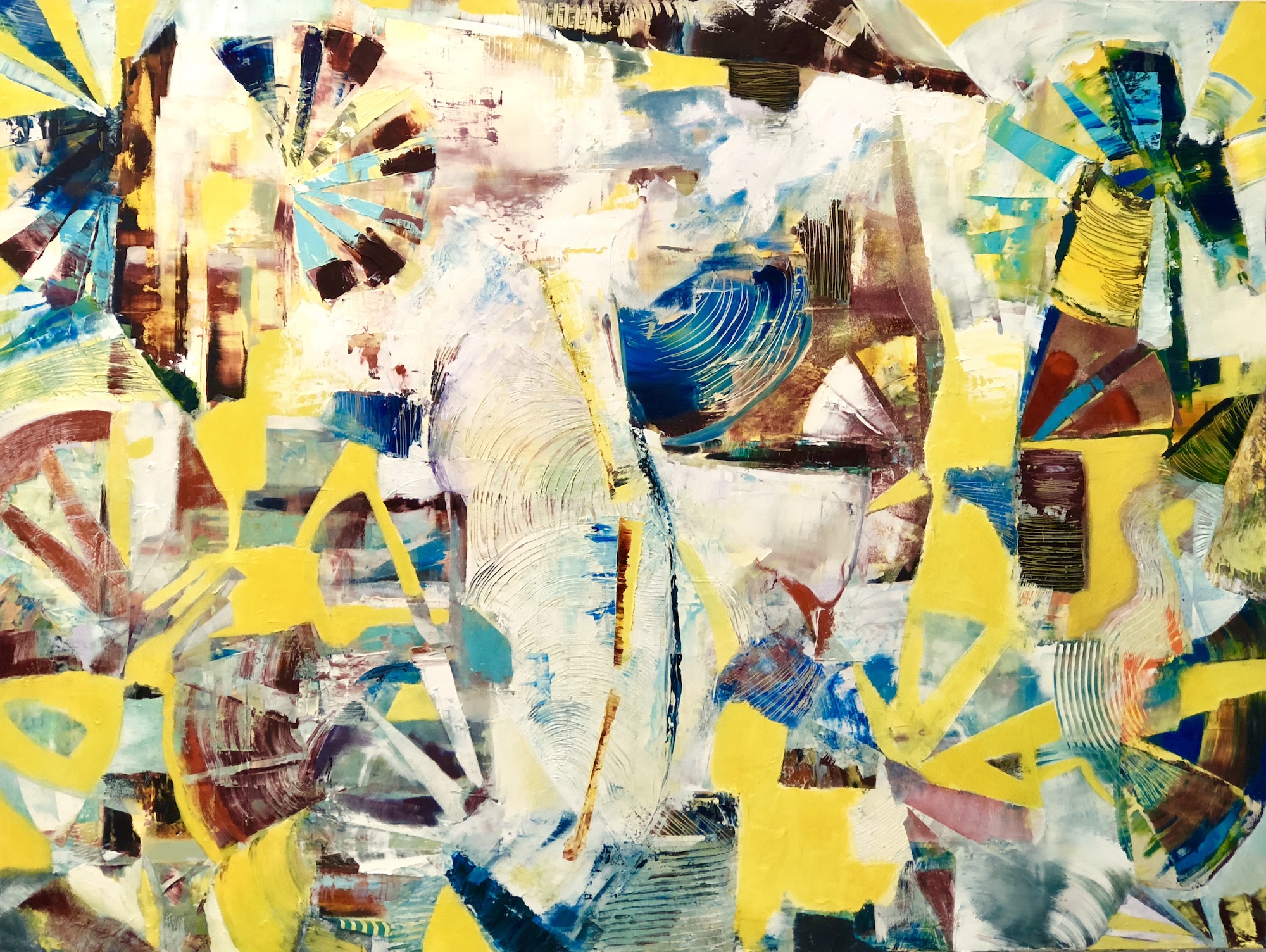 Using her piece Finding Peace in Chaos from her new series ‘ The State of Things ’ as an example, Dee Cohen shares the birth of a painting. Through this series of images, you will be able to see the process of her painting and methodology.