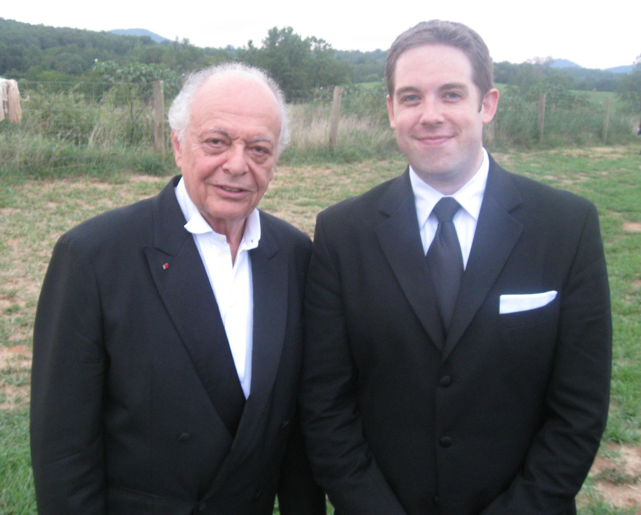With Maestro Lorin Maazel after sharing a performance at the Castleton Festival on July 25, 2010.
