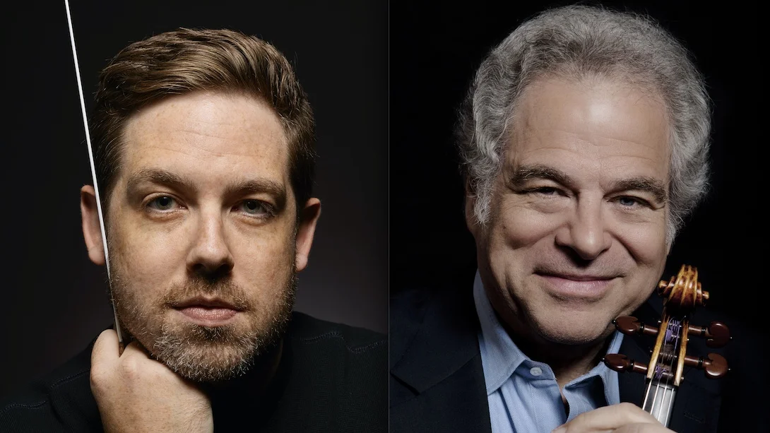 Music Director Brett Mitchell and the Colorado Symphony will welcome violinist Itzhak Perlman for a performance of Beethoven’s Violin Concerto. (Photos by Roger Mastroianni and Lisa Marie Mazzucco)