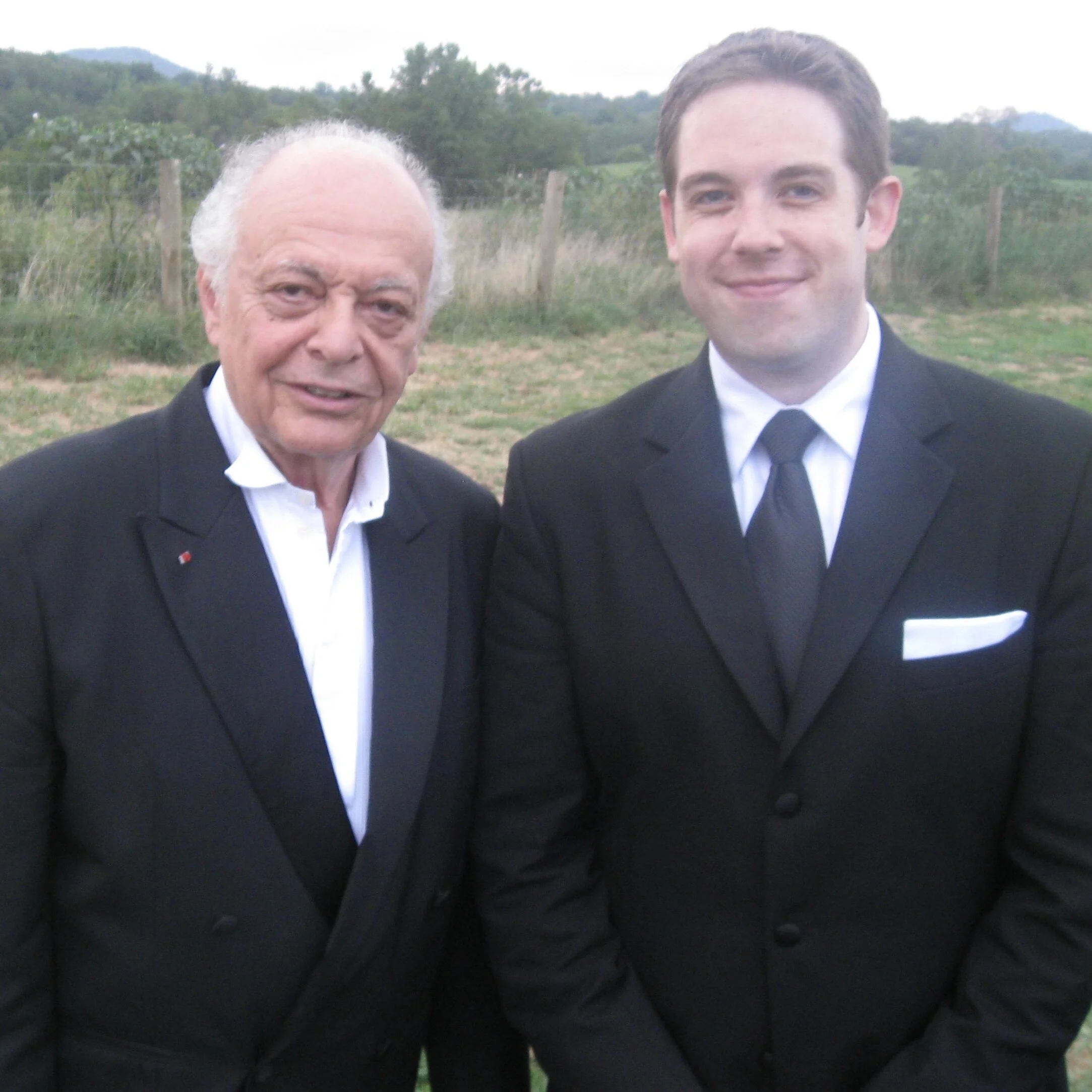 With Maestro Lorin Maazel after sharing a performance.Castleton Festival, July 2010
