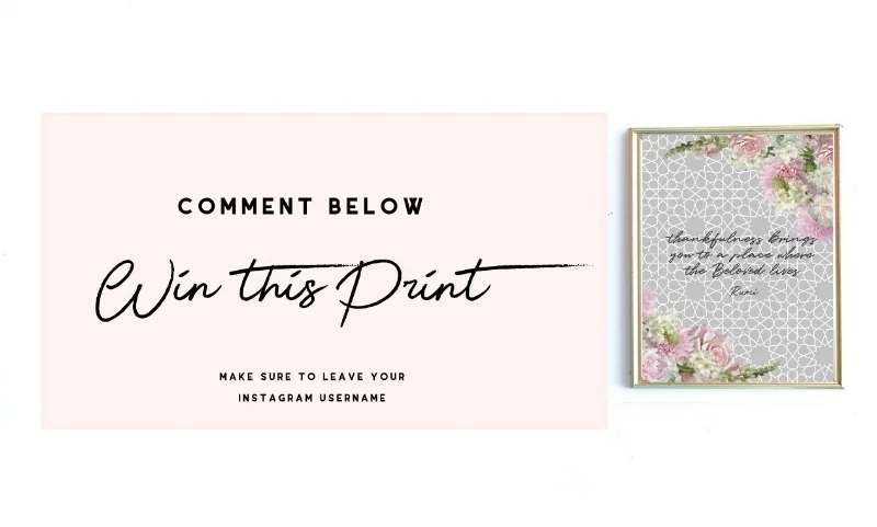 RUMI QUOTE MODERN MOROCCAN PRINT DESIGN