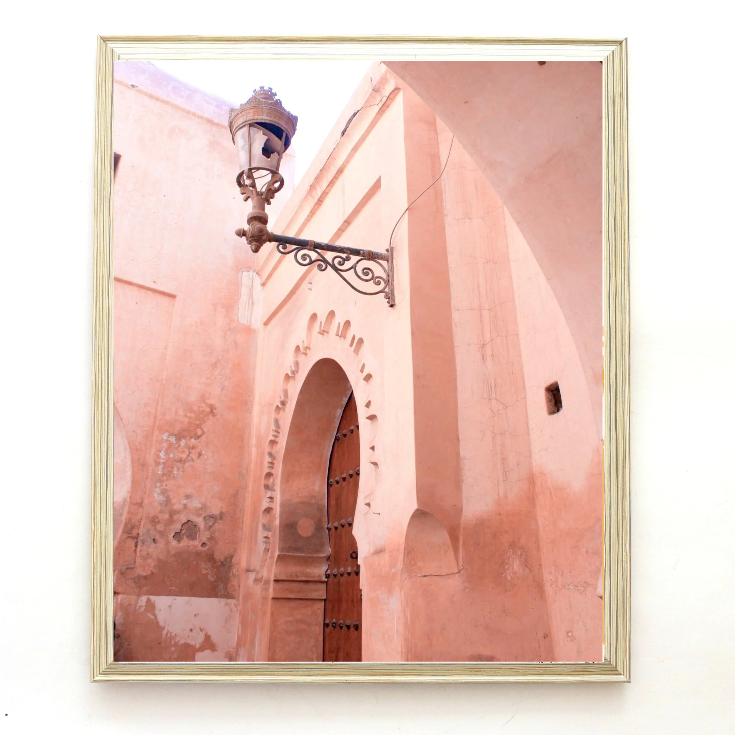 Copy of Pink Moroccan Alleway Wall Art - Karama Interiors Karama By Hoda Photography
