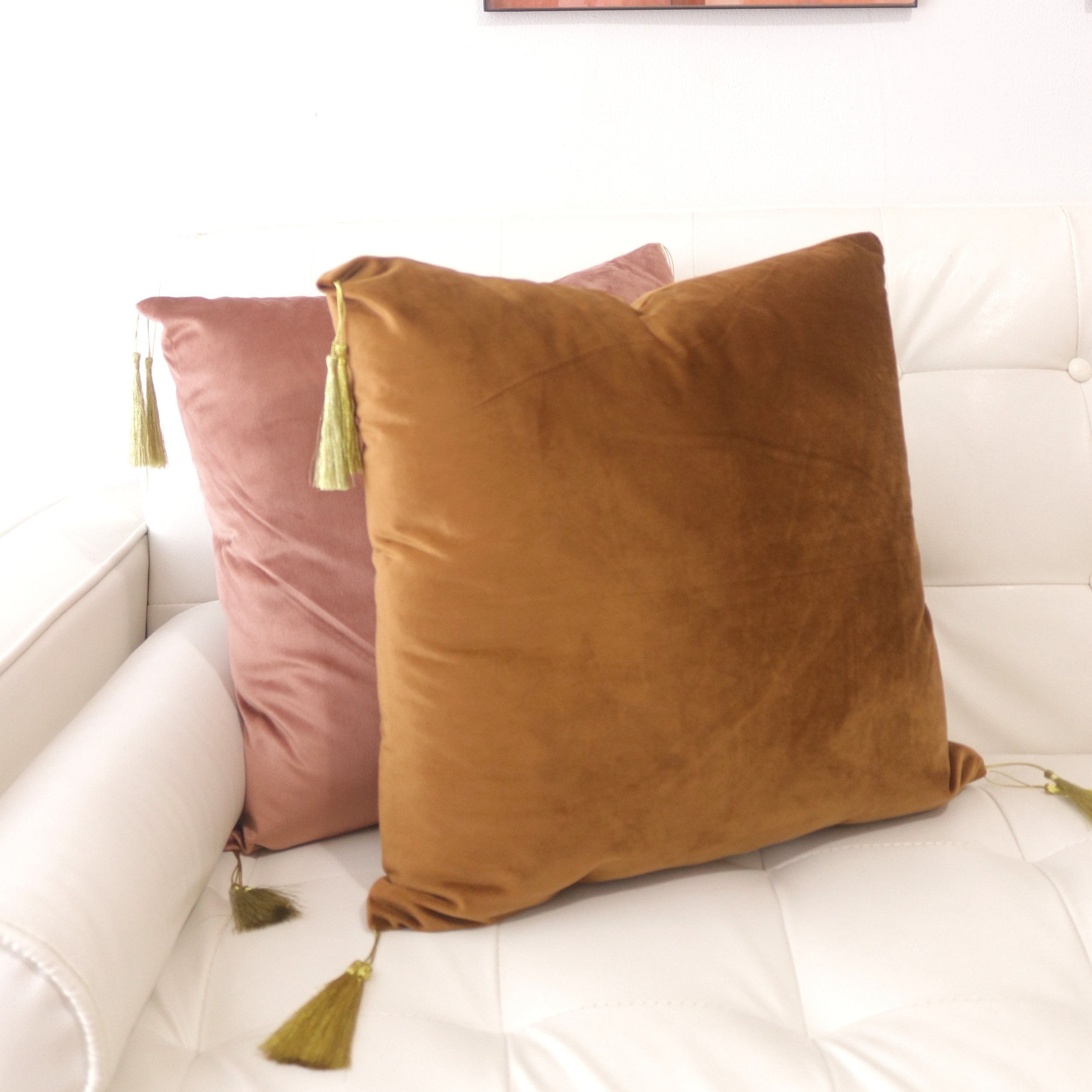 Tassel Velvet Pillow- Coco