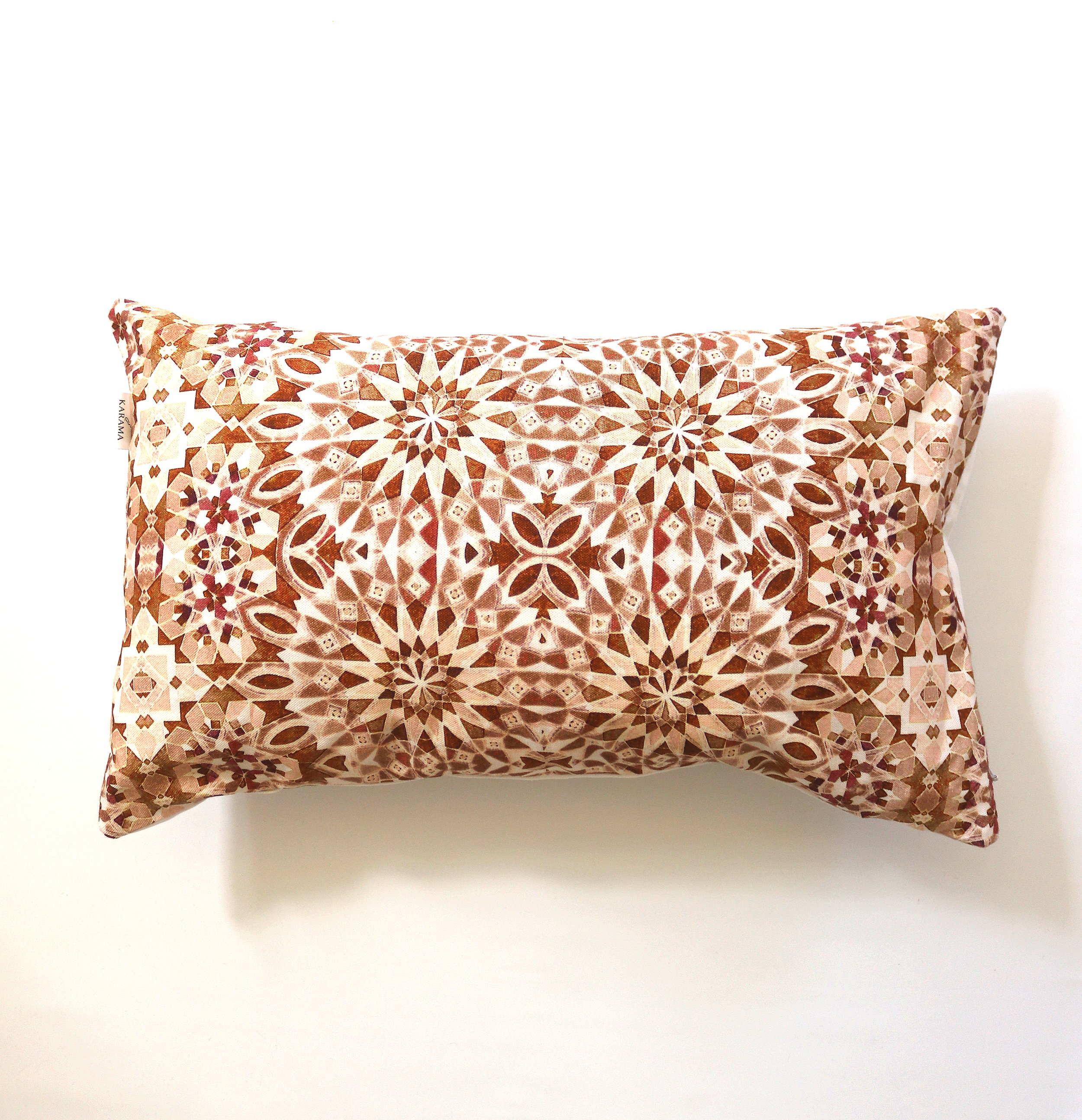 Desert Arabesque Lumbar Pillow- Moroccan Boho Decor