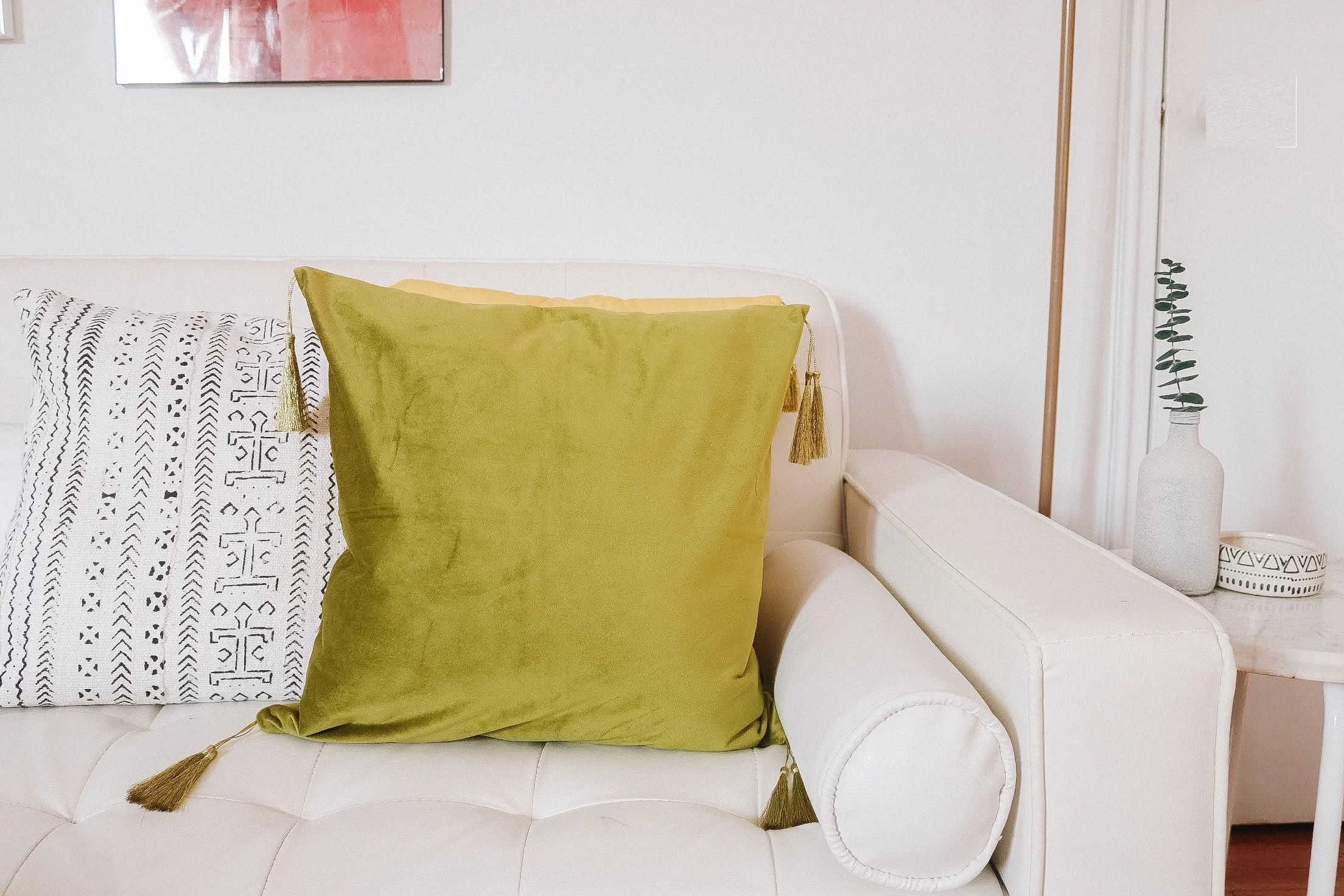 Copy of Karama by Hoda- Green Velvet Moroccan Pillow
