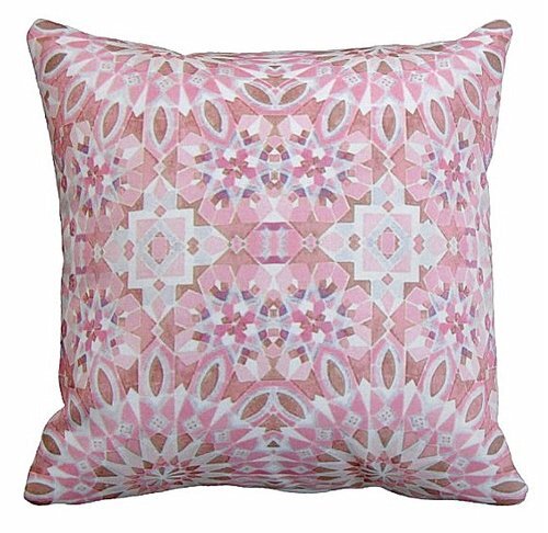 Blush Pink Moroccan Arabesque Velvet Pillow - Karama by HOda.jpg