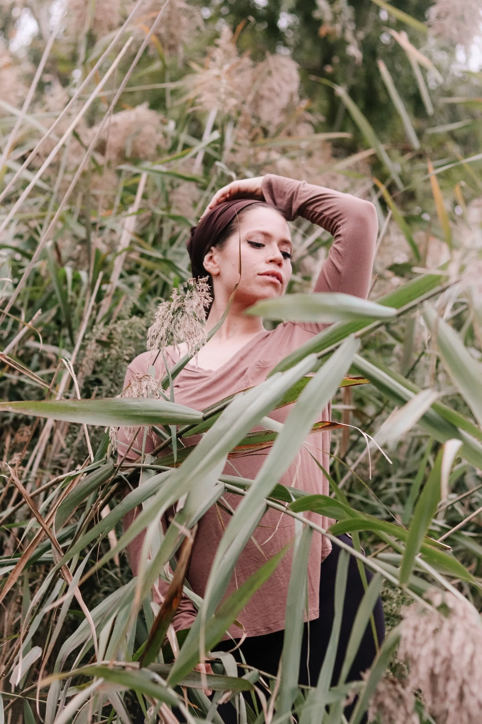 Organic Bamboo Top - Sage Yoga Shirt - Karama by Hoda