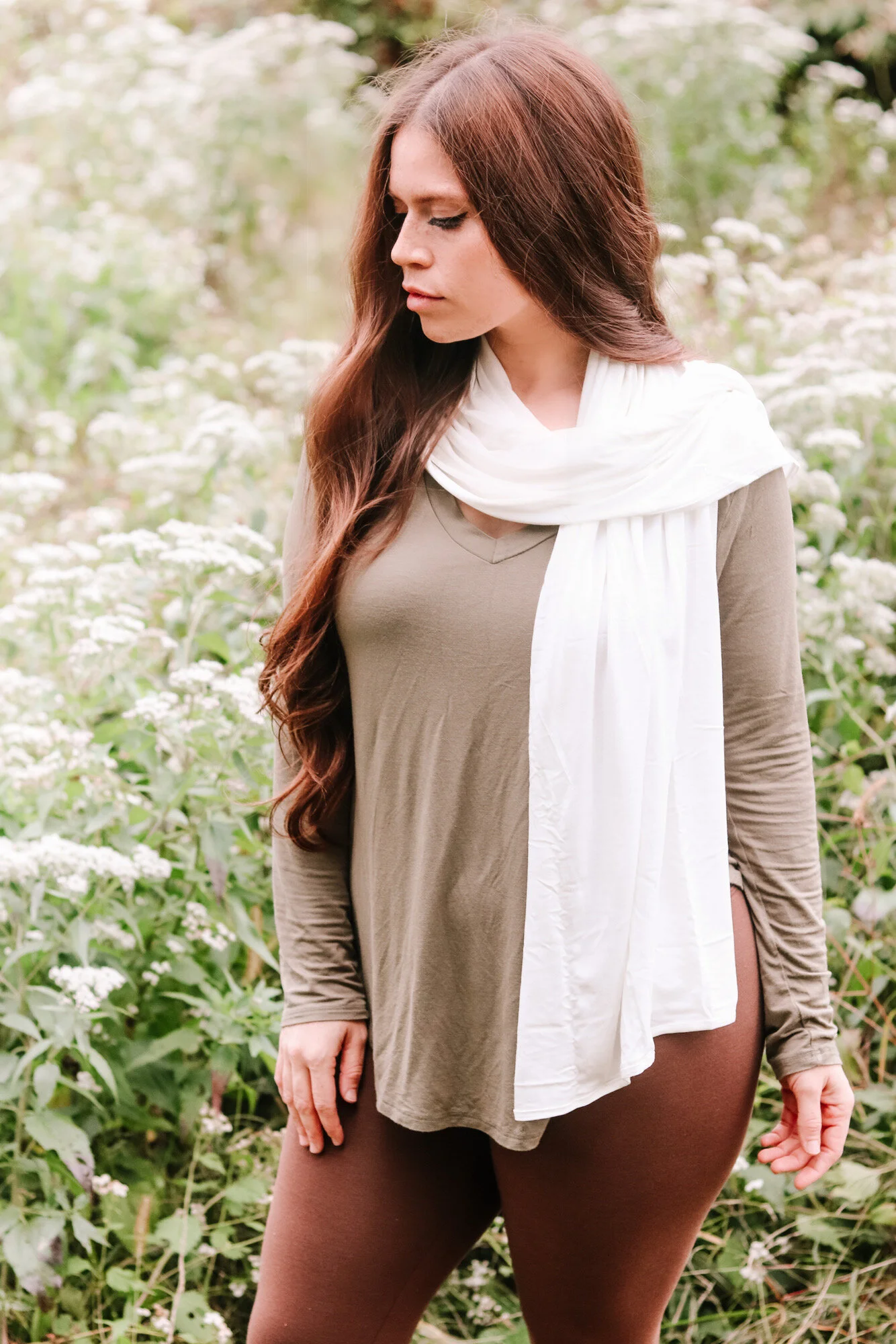 Organic Bamboo Top - Sage Yoga Shirt - Karama by Hoda