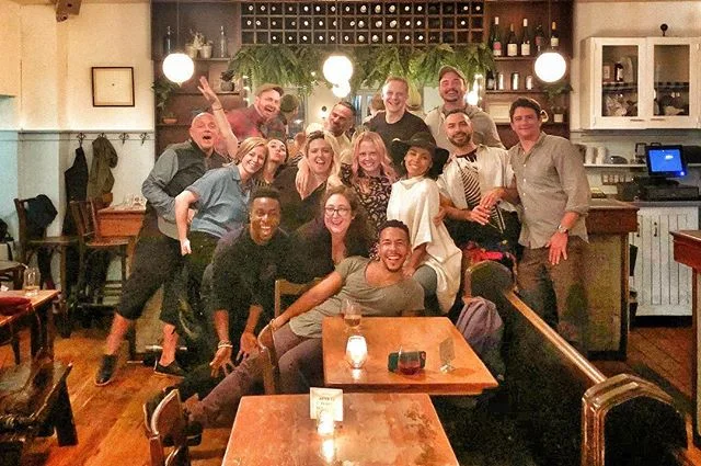 About last night. Thank you to the old school crew who came by last night to cheers 15 years of love, friendships, late nights, beaches, work-spooning, complicated orders, hungover brunch, good food, and picking things up as if no time has passed. You helped us build this patchwork quilt and, in the process, we made memories and a family we’ll carry with us for life. 
Penelope loves you 💙 
#love #seeyousoon