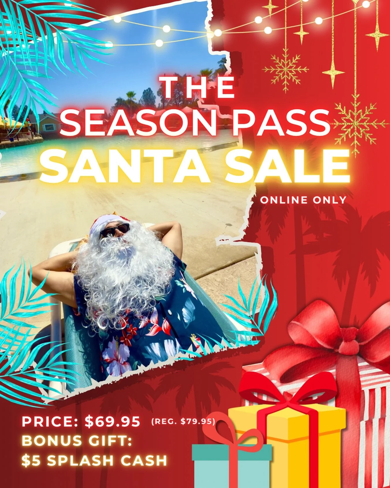 🎁12 days left to stuff those stockings!🎁

For those still wondering what to get the family, a Season Pass to will fit perfectly inside each one! 

✨The Season Pass Santa Sale is on now. Passes are $69.95 (reg. $79.95) and come with a bonus gift of 