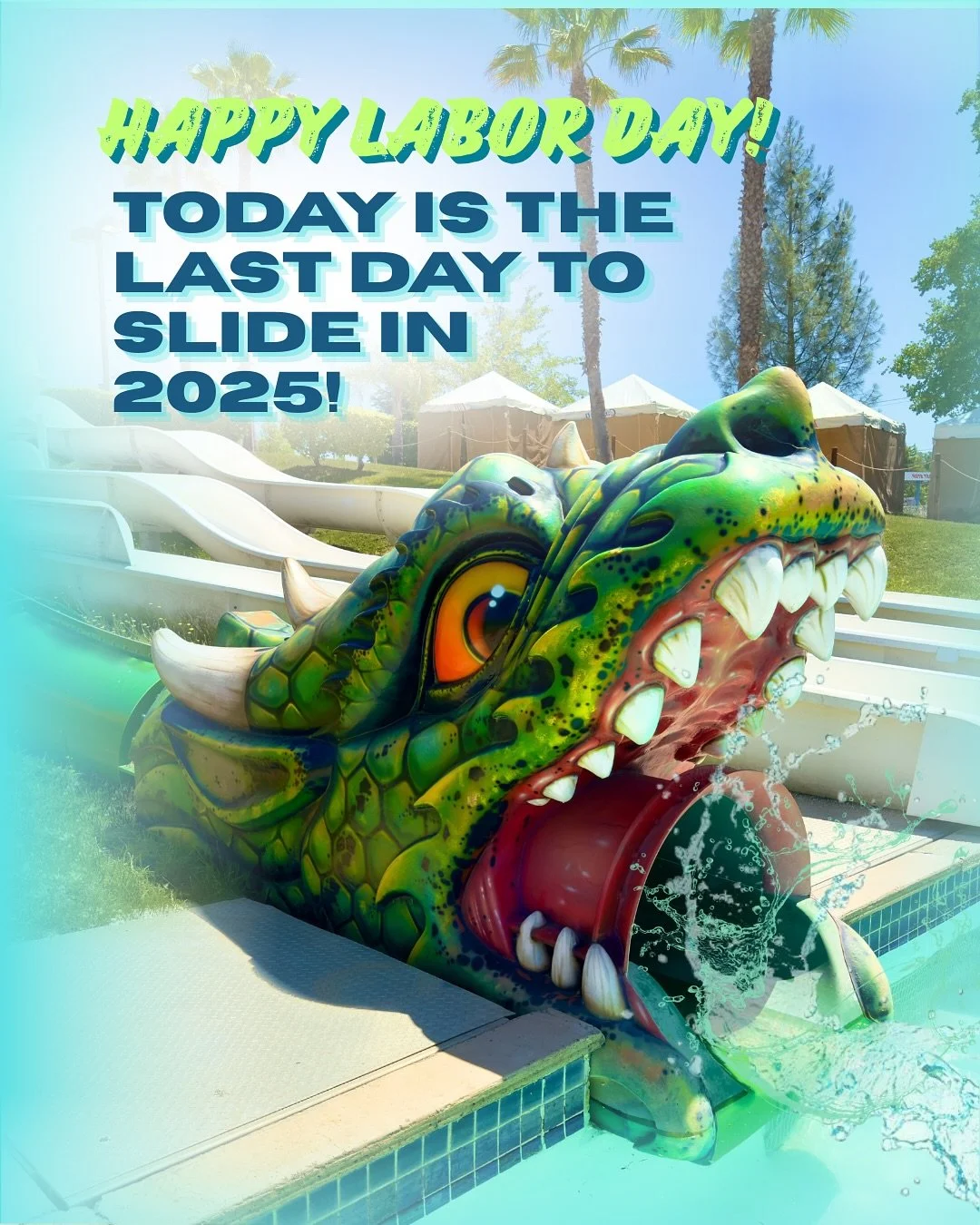 Happy Labor Day! 

It&rsquo;s your last day to slide in 2025! Gates open at 10am. We hope you&rsquo;ve enjoyed this season as much as we have! ❤️☀️🌊

#waterworkspark #waterslides #reddingca #closingtime