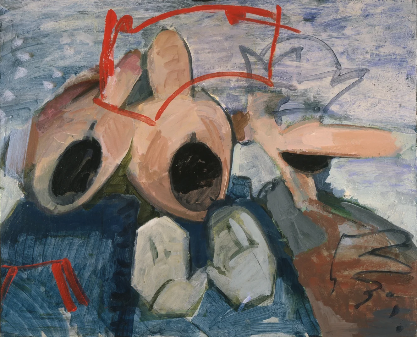   For Mo Chi , Acrylic on canvas, 23 x 28 inches, 1989 