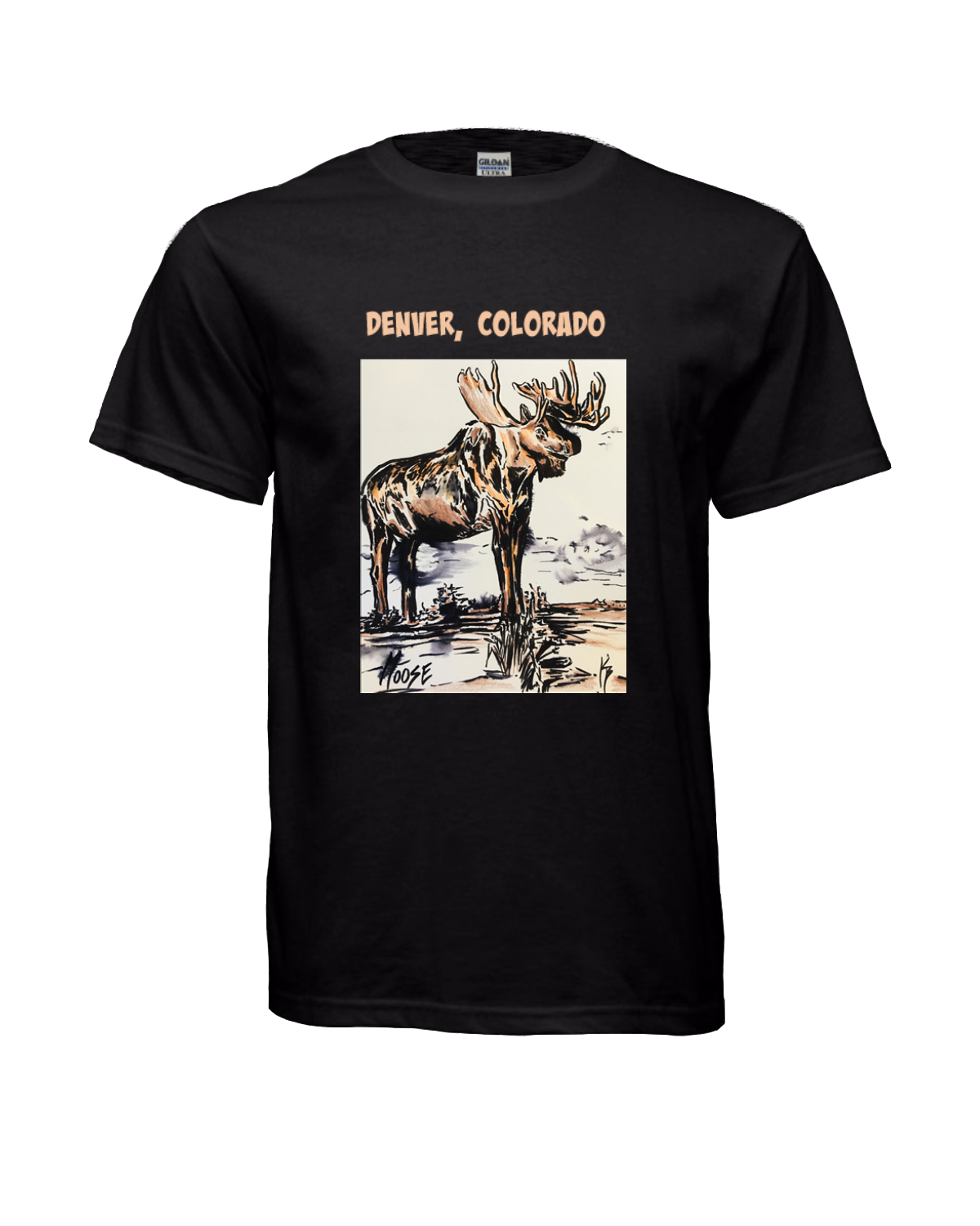 Denver, CO Black Moose Shirt Front.png
