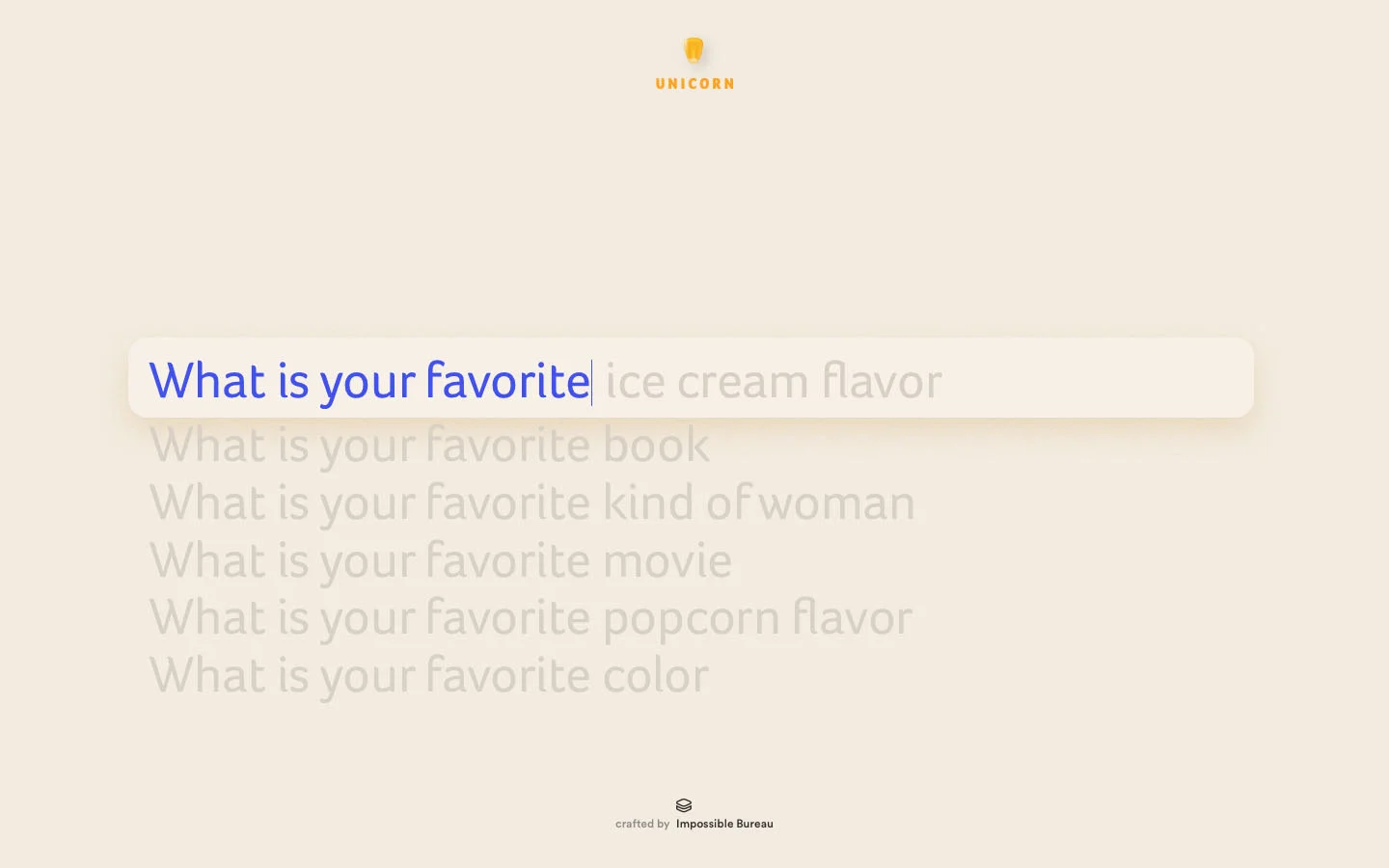 UX and Interaction: An intuitive solution to search queries. The predictive search is connected to a database of queries made by previous visitors.