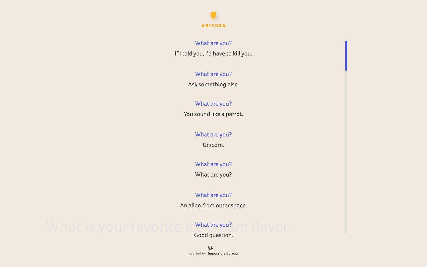 History log access and navigation. Hover / Tap on a section allows users to share it.