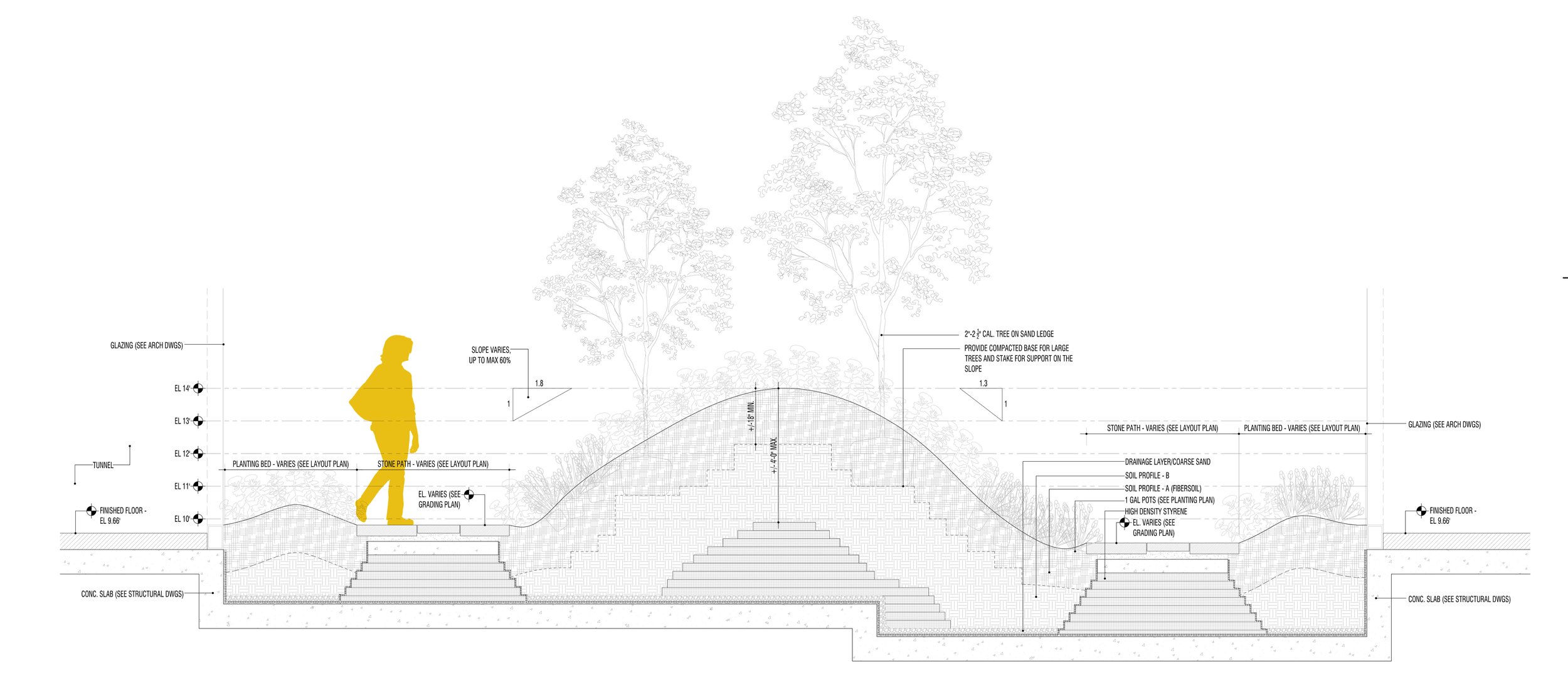 detail - courtyard landform