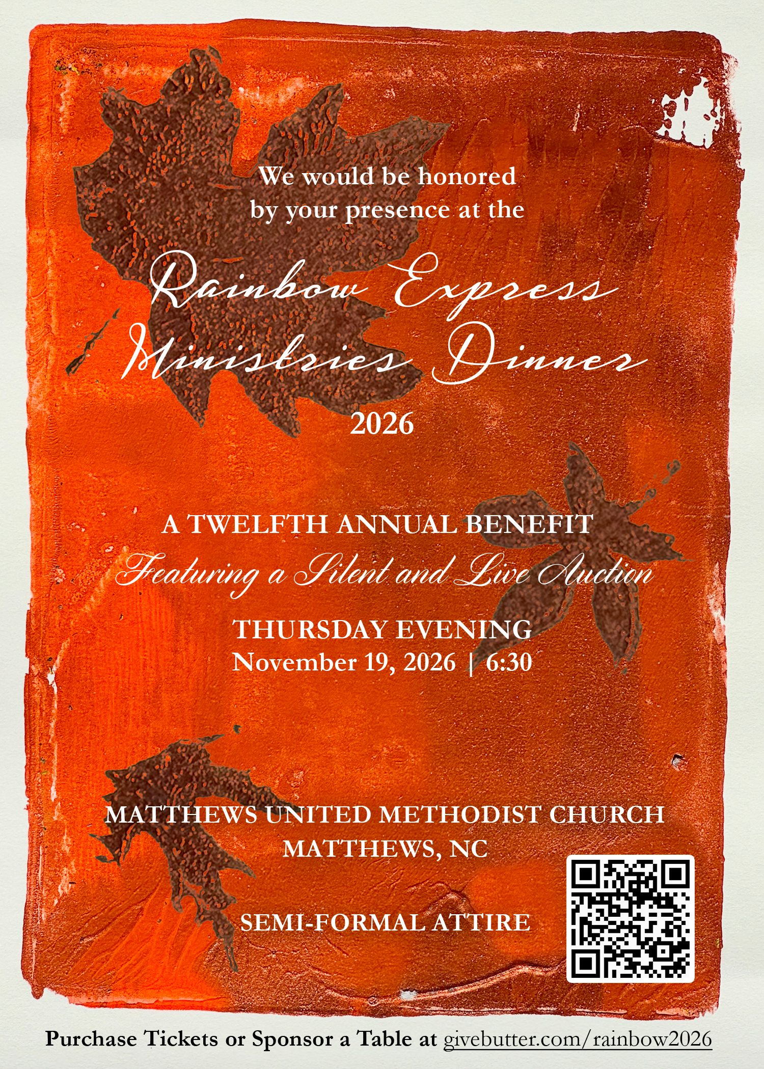 Invitation to 2026 Rainbow Benefit Dinner
