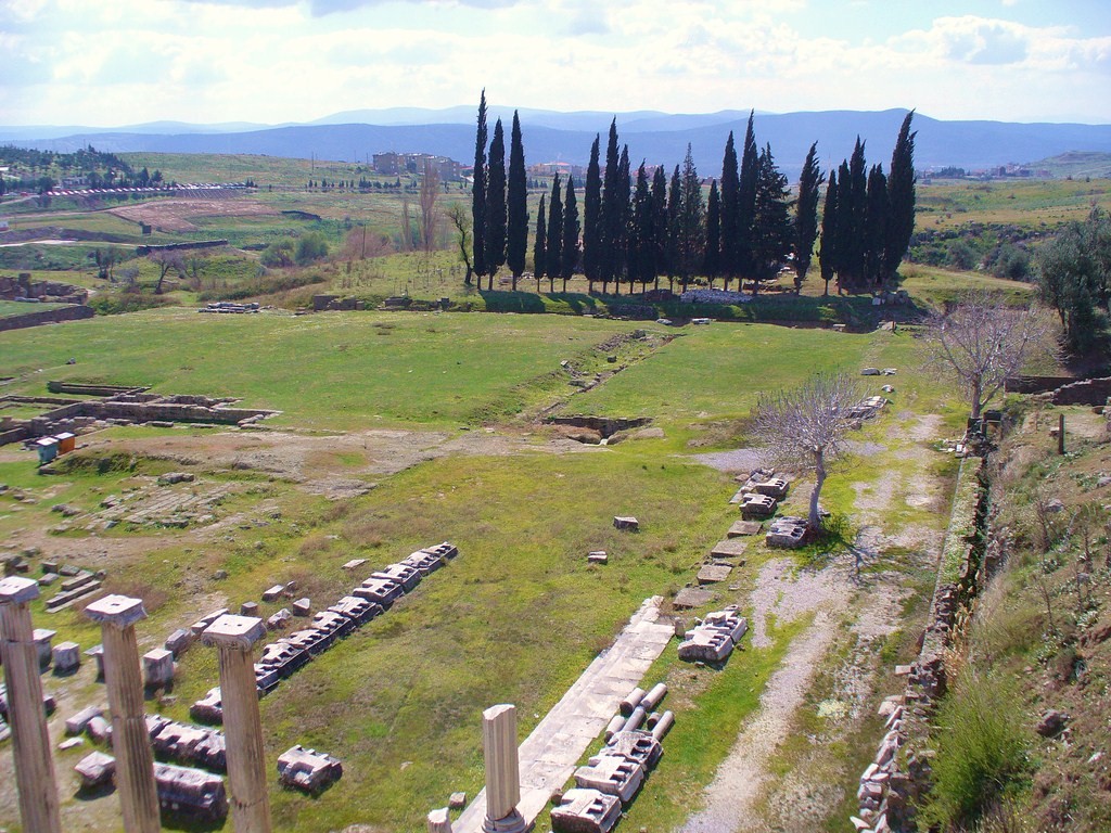 view from the acropolis of pergamum
