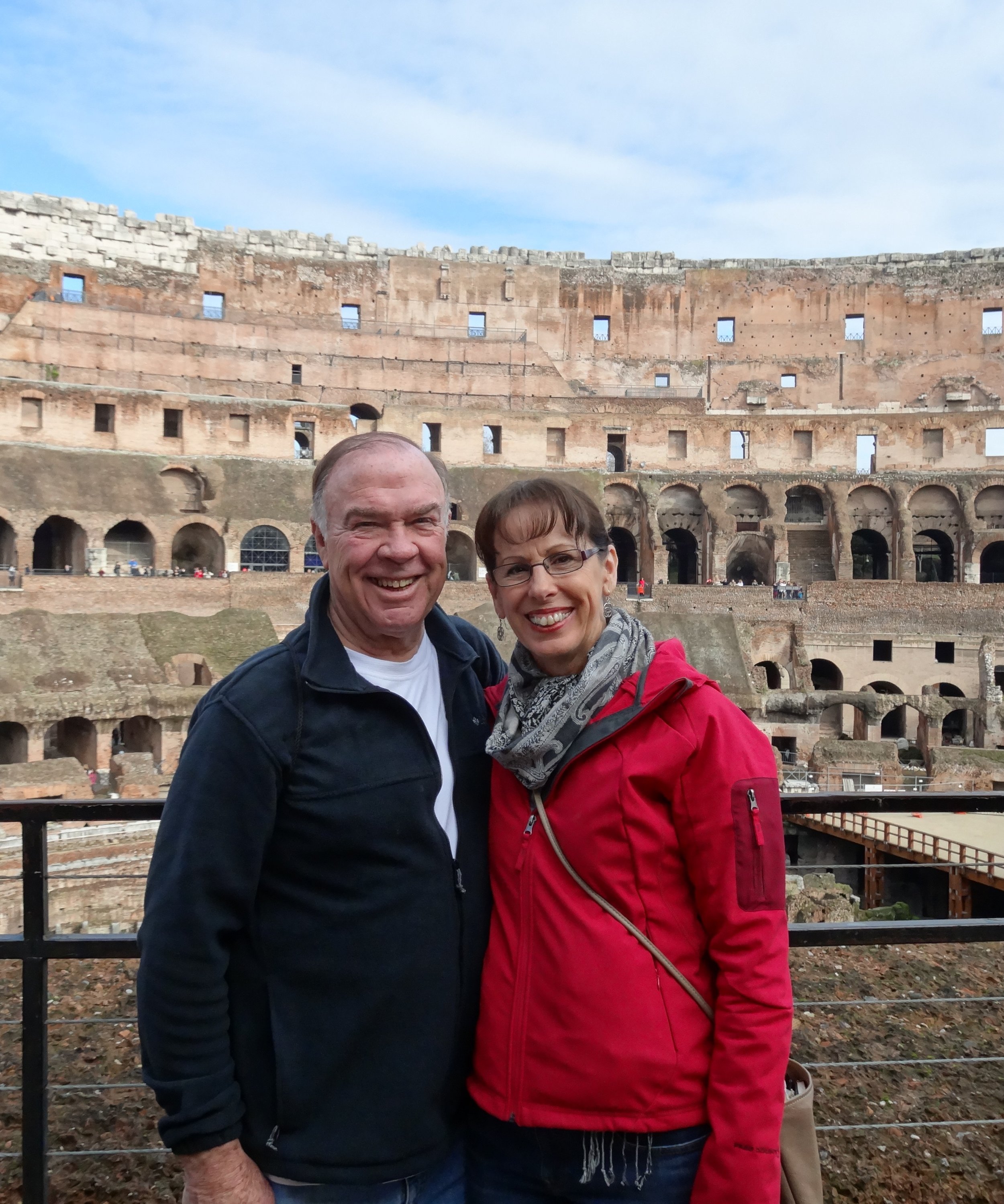 Tom & faye at the COLOSSEUM in rome 