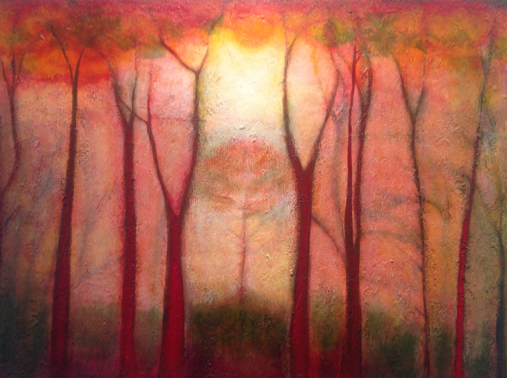 "autumn glow" acrylic on canvas  24 x 36"