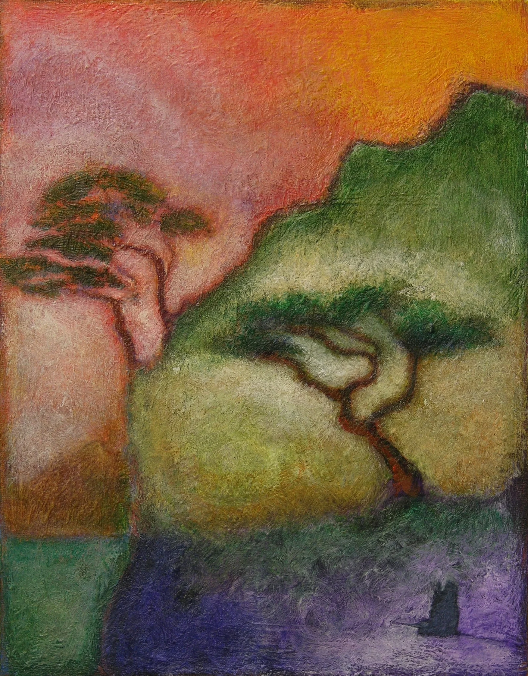 'island duet" 14 x 11" acrylic on panel