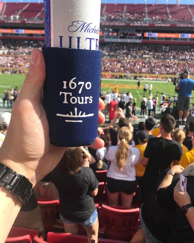 Outback Bowl in Tampa. Iowa Hawkeyes victorious!  #1670tours. #wheresmy1670coozie