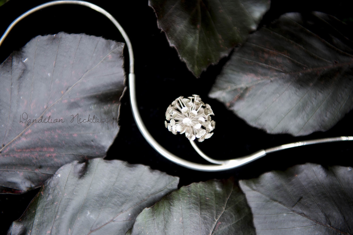 Sterling silver Dandelion Necklace