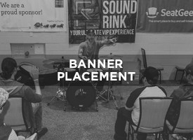 Whether (2), or (10) banners (you provide), see to it that your brand is highly visible in some or all of the highest traffic areas at LAUNCH 2018, in Conference areas, and Festival Performance areas alike. Options are 2’X4’ banners up to 3’ by 6’ banners. There are volume discounts for 3 or more. CONTACT US FOR MORE DETAILS AND PRICING