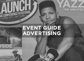 Place an ad in our 10K print/50+K online edition Conference Guide. 1/8th page, 1/4 page, 1/2 page, and full page options. You provide the print ready art, or contact your LAUNCH representative for details on having your ad completed in house for a nominal upcharge. LAUNCH Attendees use our conference guide religiously throughout the entire weekend. Print guides are distributed throughout the tri-state area from 3 weeks in advance of the LAUNCH April 12th 2018 kick-off night, as well. $150 for an 1/8 page ad, $275 for a 1/4 page $500 for a 1/2 page $800 for a full page ad.