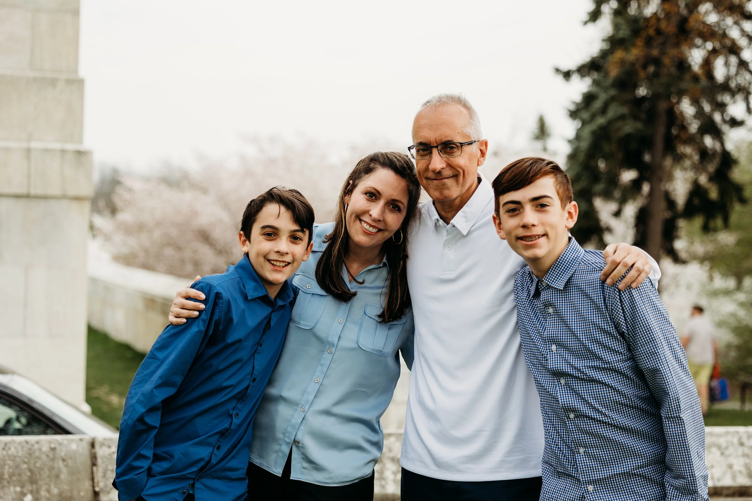 The Dixon Family - Cherry Blossom Sessions - The Buffalo History Museum - Photographed by Ariel Hawkins Photography