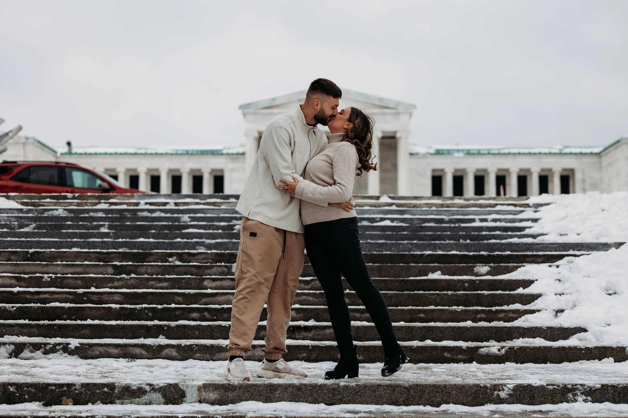 Nick and Sydney's Surprise Proposal at Delaware Park, Buffalo NY - Photographed by Ariel Hawkins Photography