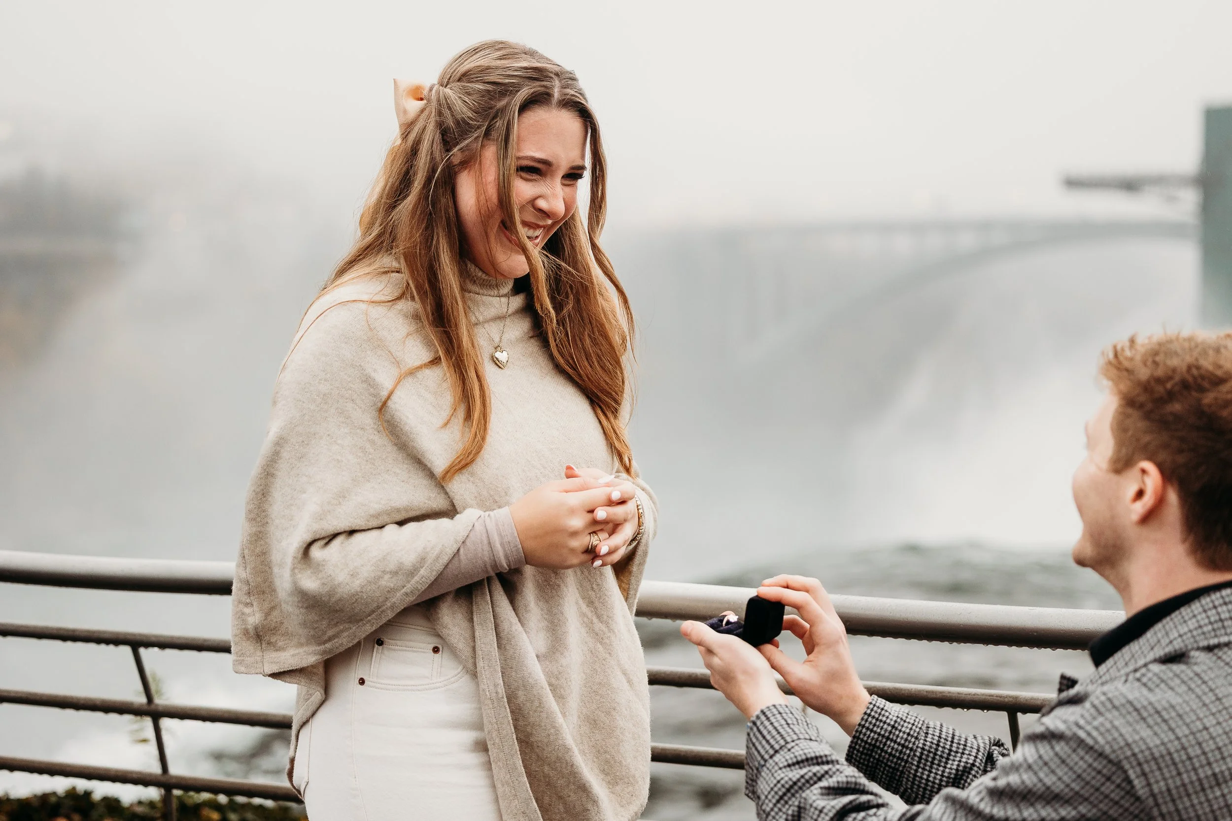 Surprise Proposal at Niagara Falls, NY USA with Collin & Jenna - Photographed by Ariel Hawkins Photography