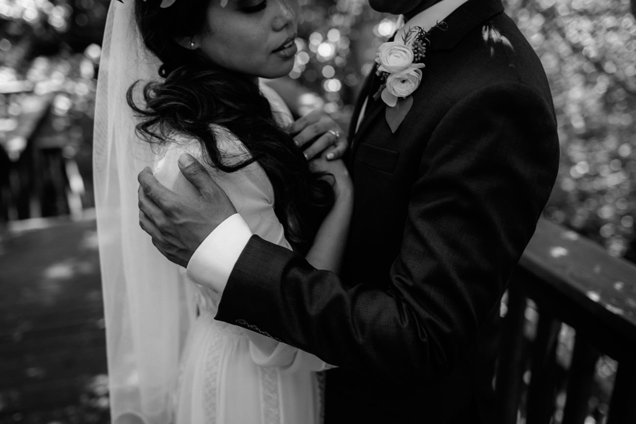 romantic bridal portrait california redwoods wedding