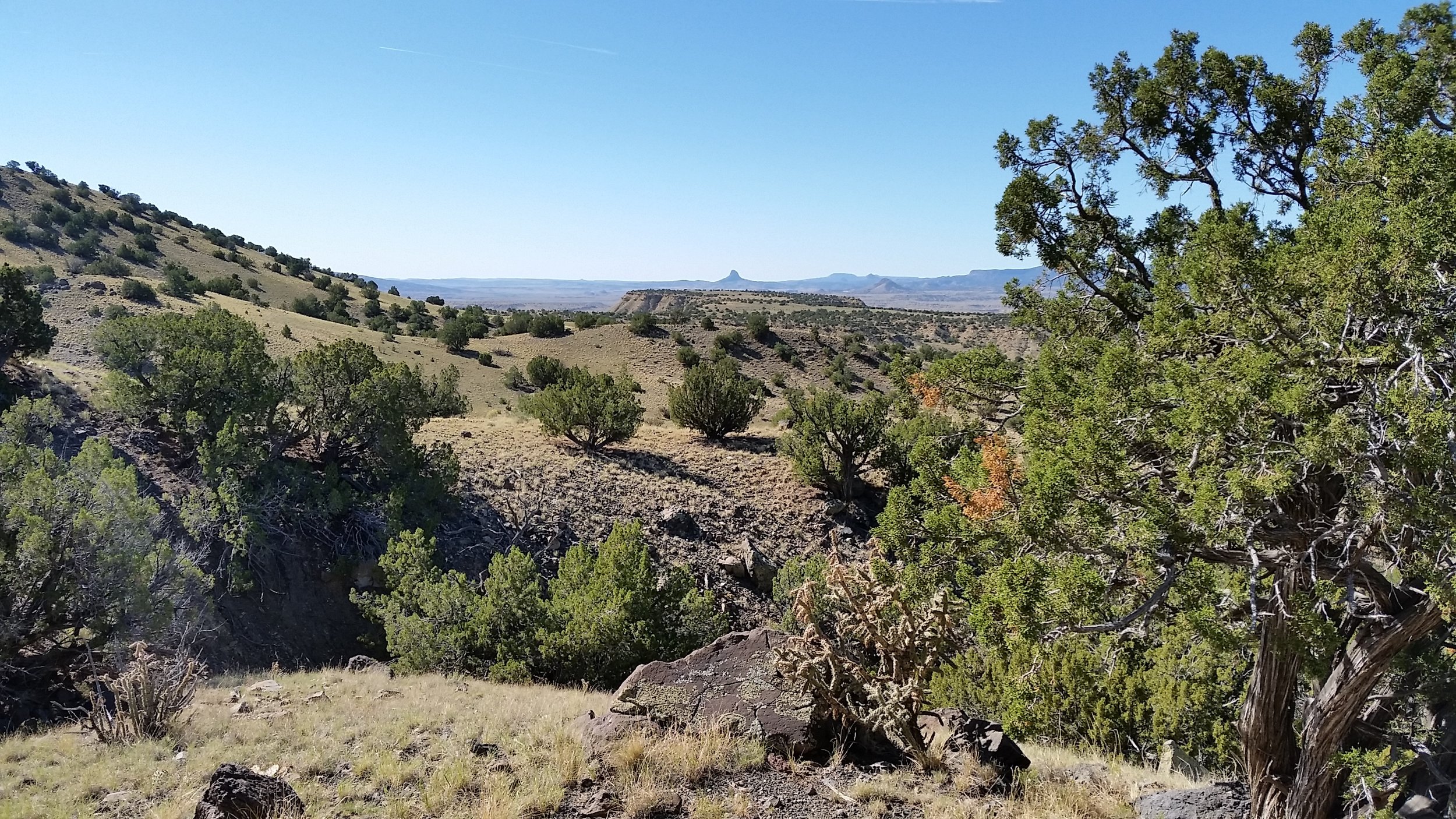  On the way up, the view of the Puerco Valley expands to the south. 