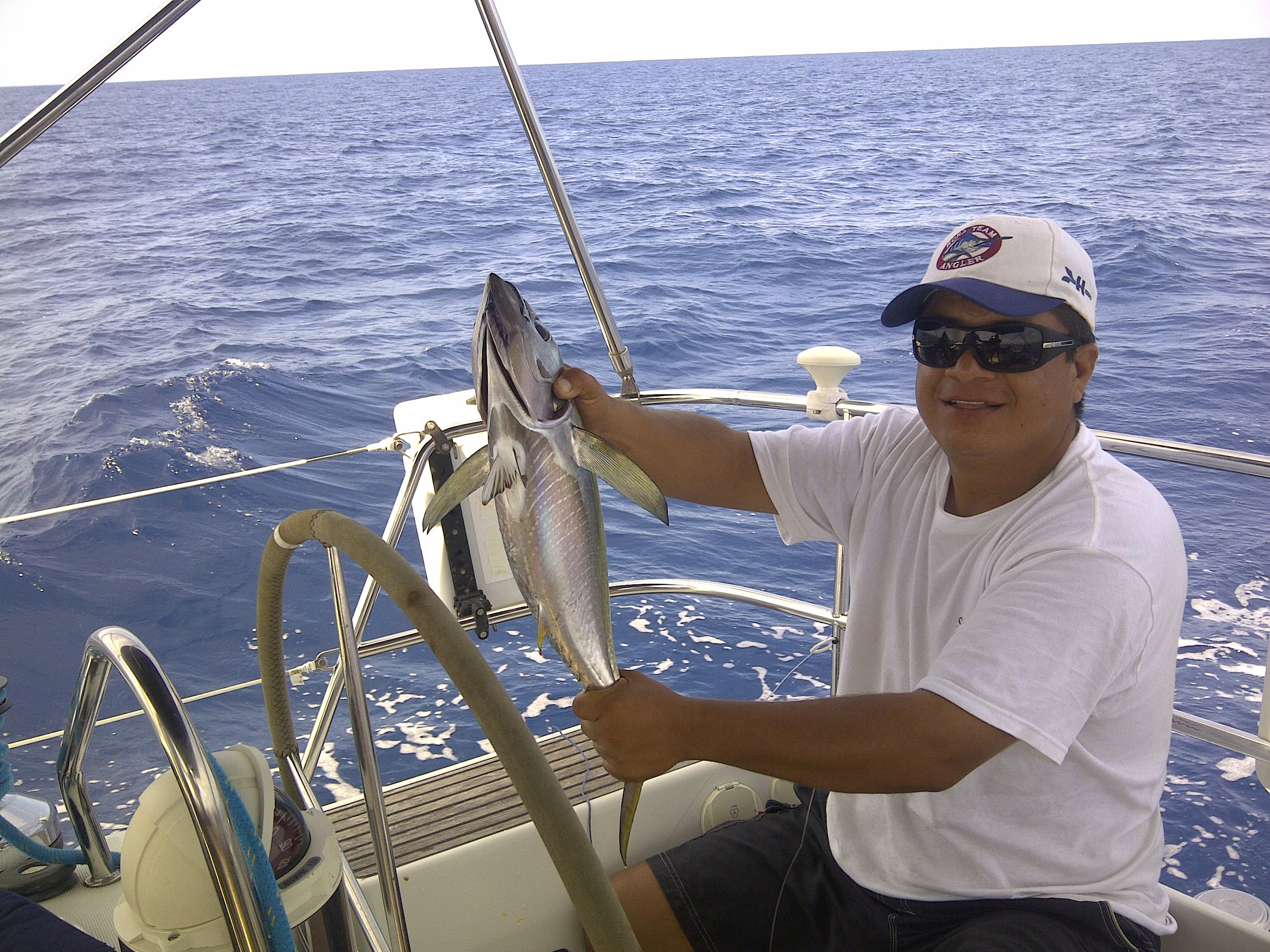 Captain Sergio with the days catch on his way to Ensenada