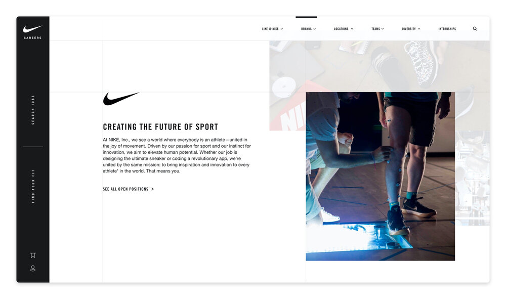 piso maestría apilar Nike Careers — Jimmy Wong Design