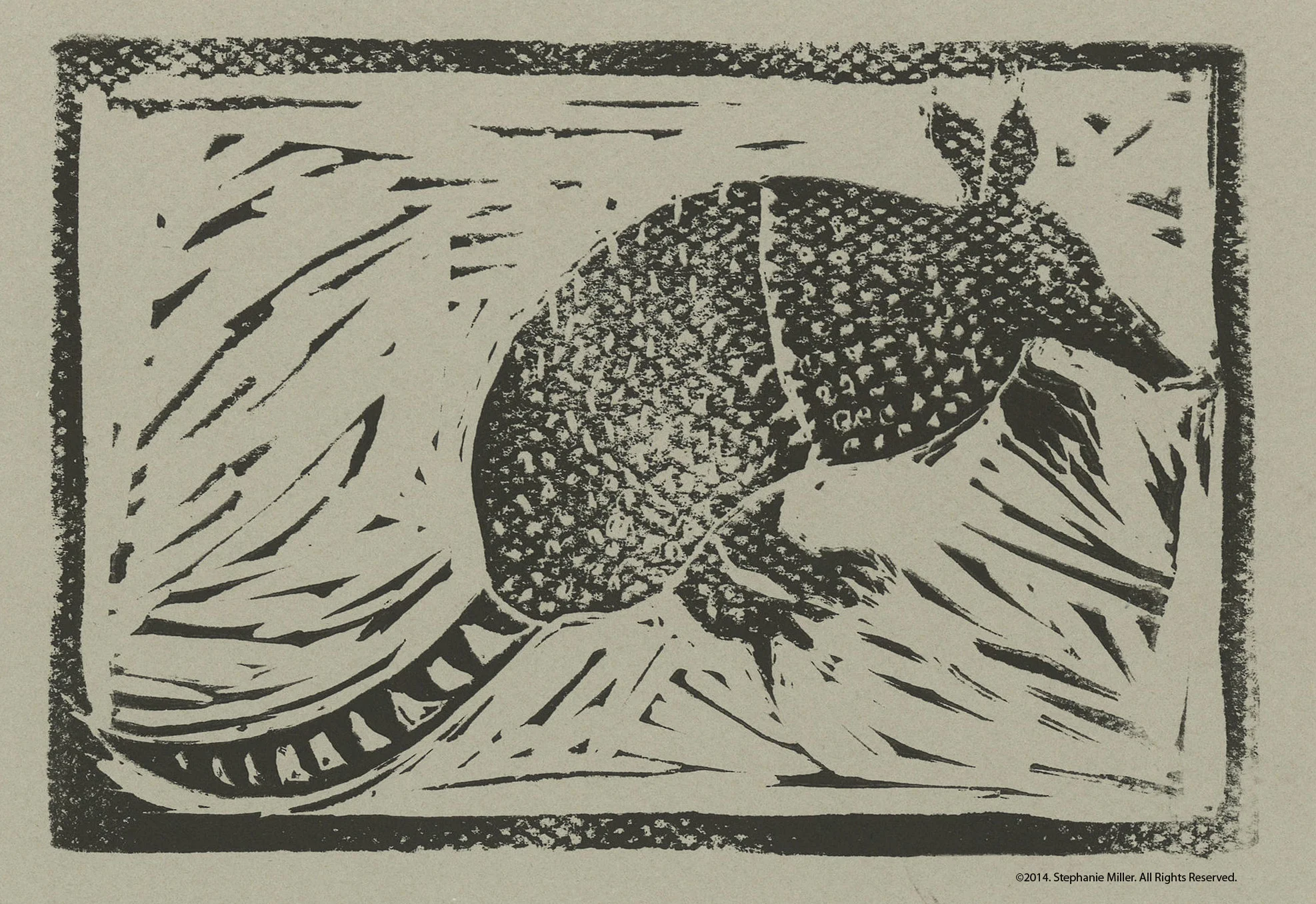 Armadillo Block Print