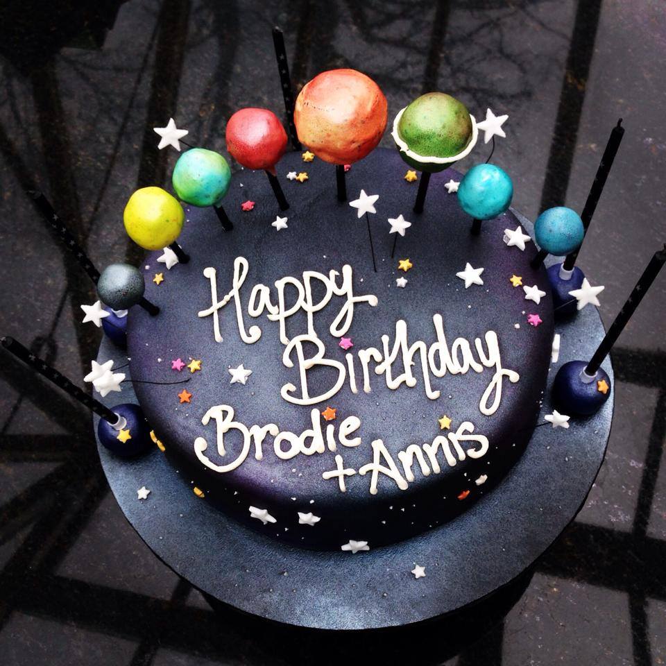 Space themed cake