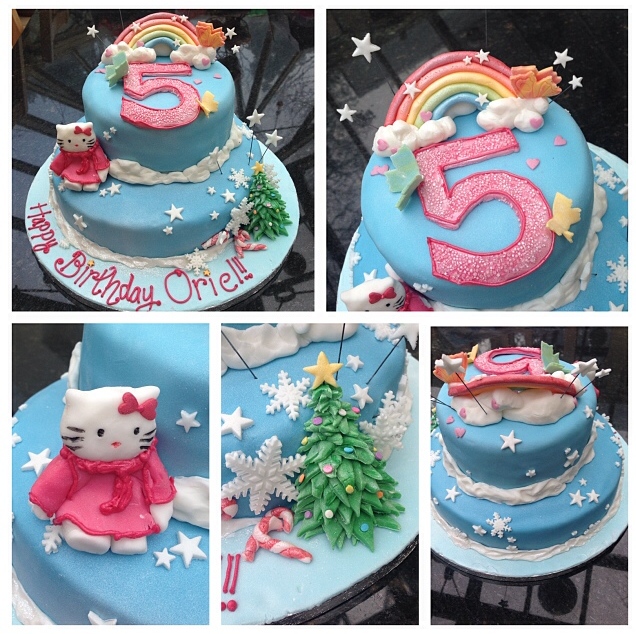 "Hello Kitty" Christmas cake