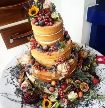 Naked Wedding Cake.