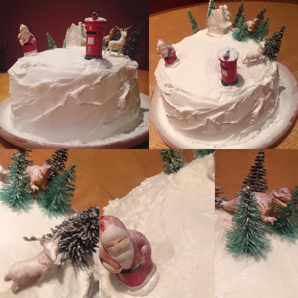 winter scene Christmas cake