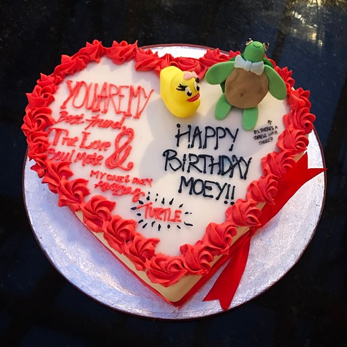 Personalised Heart Cake