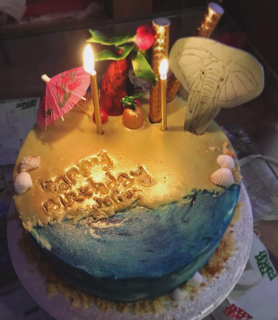 Thai Beach Inspired Cake.
