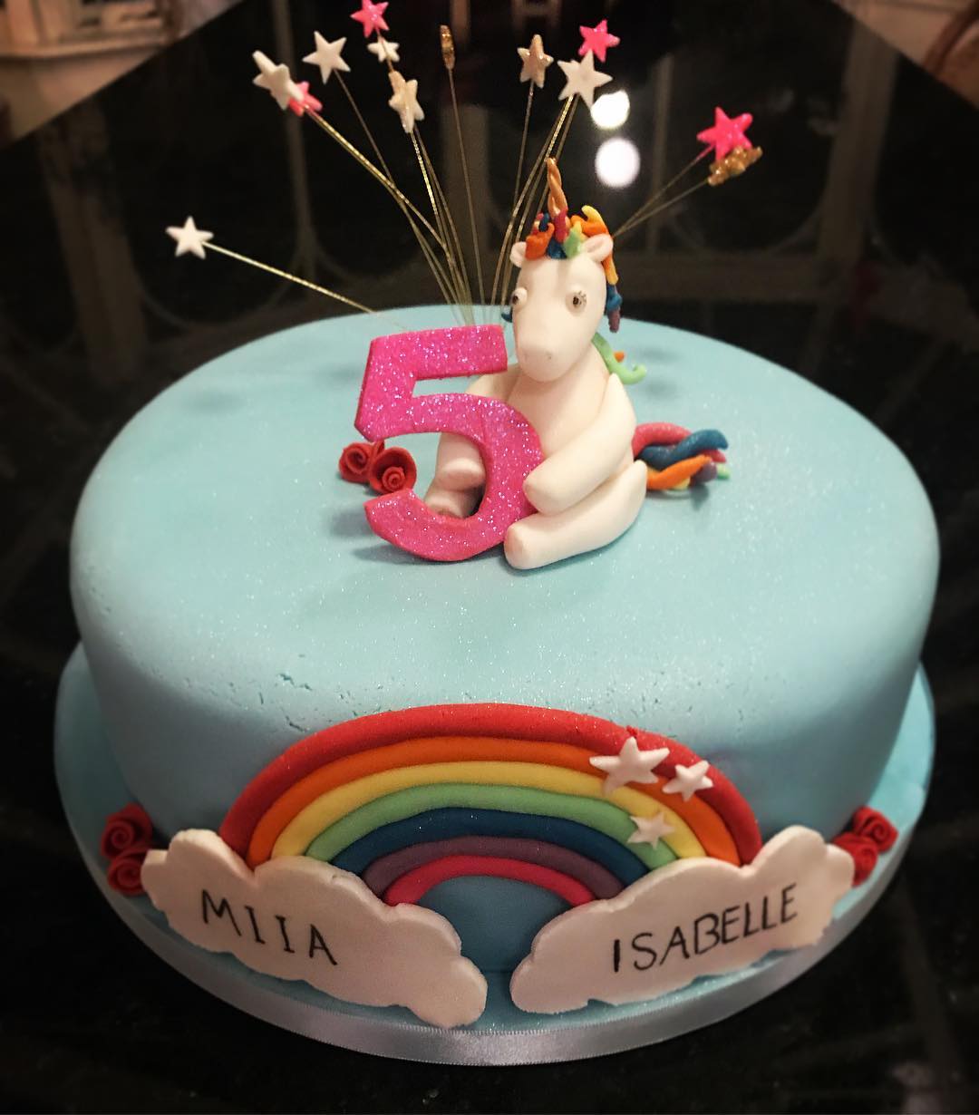 Unicorn and Rainbow Cake.