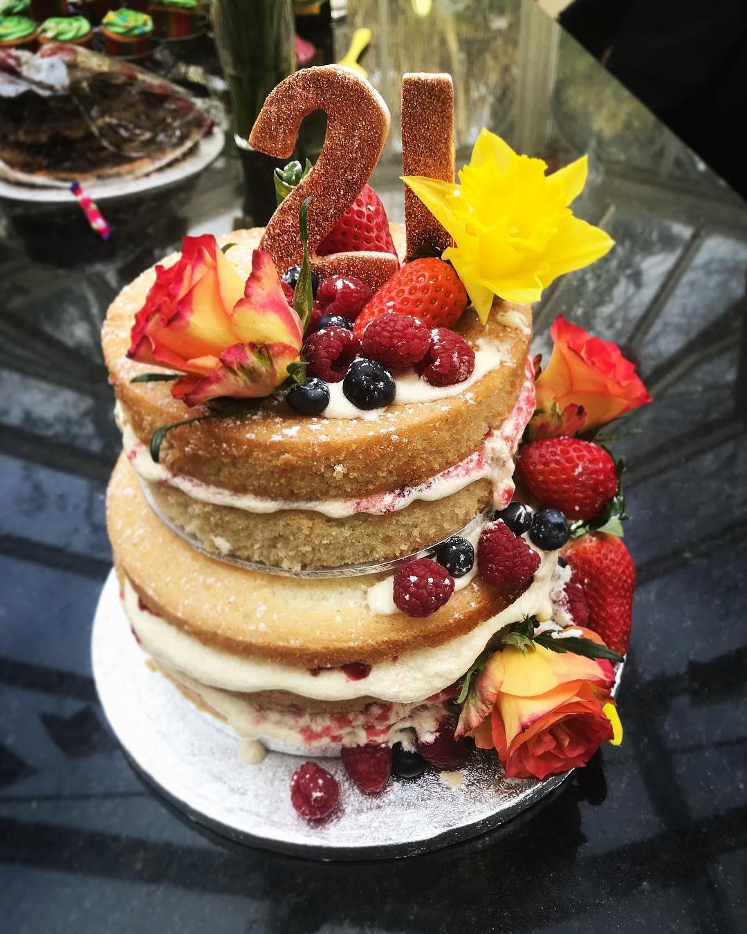 Vegan Naked Birthday Cake