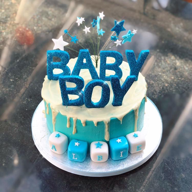 Baby Shower Drip Cake