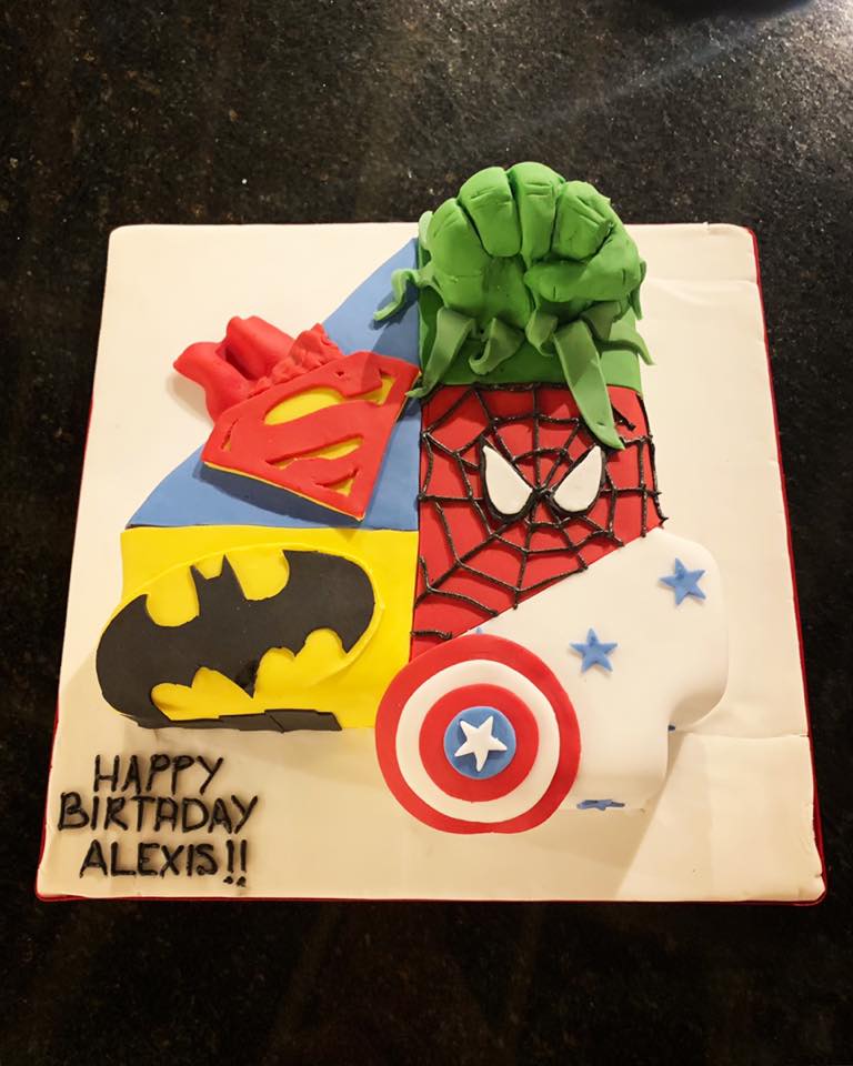 superhero no.4 cake