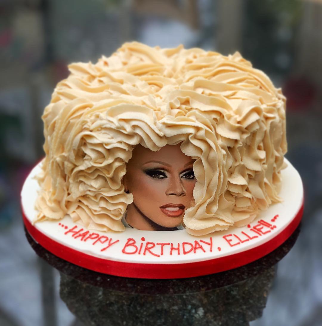 Ru Paul Drag race face cake