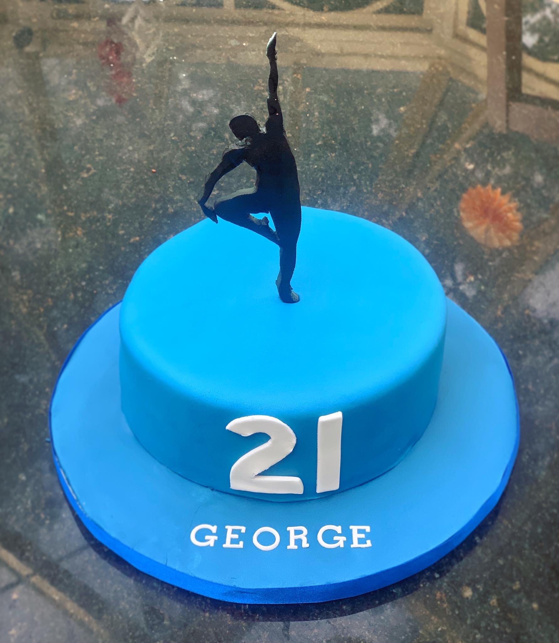 Dancer silhouette cake
