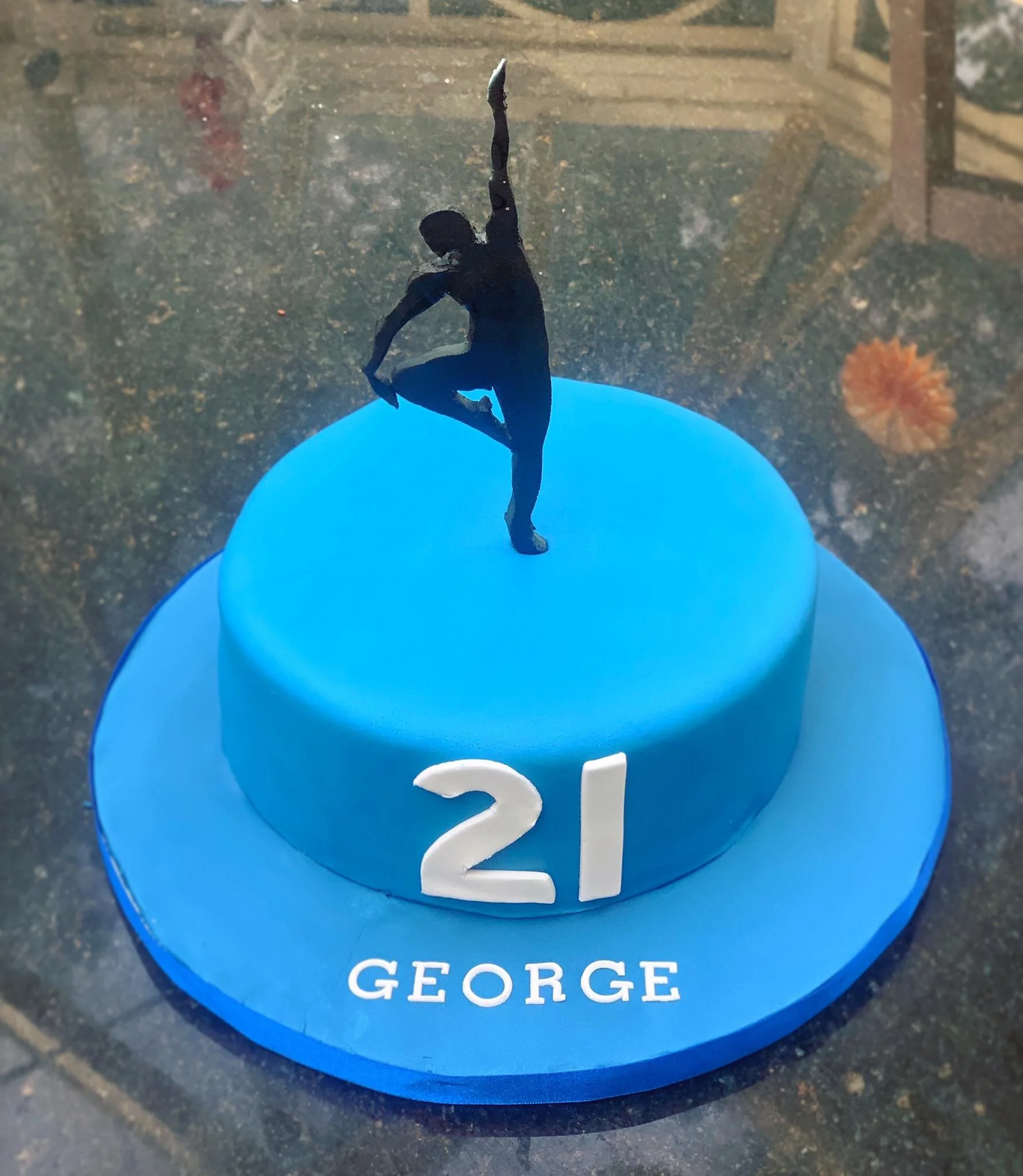 Dancer silhouette cake